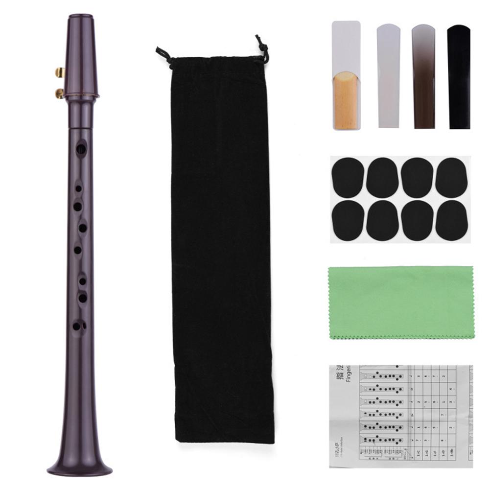 

C Key Pocket Sax with Alto Mouthpiece Ligature Reeds Dental Pads Little Saxophone for Amateurs and Professional Performers чёрный