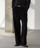 Dekkoloso Corduroy One-Pleat Semi-Wide Pants [Black]