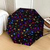 1 st Stjärnor Färgstarkt Mönster Paraplydesign Automatiskt Öppnings- och Stängningsparaply, Högkvalitativt Reseparaply, Lätt och Bärbart, -78