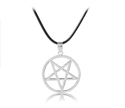 Módní Black Butler Náhrdelník Pentacle Pentagram Přívěsek Lucifer Satan Logo Sign Nadpřirozené šperky Pro muže Ženy