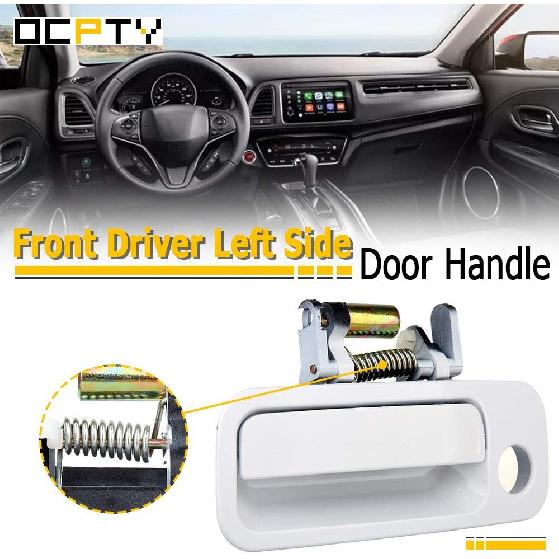 OCPTY Door Handle Exterior Front Driver Left Side Replacement fit 1997-2001 for Camry Outside Door Handle White