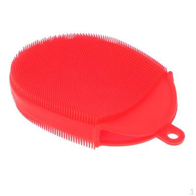Silikonová houbička na koupání a sprchování pro exfoliaci a masáž pokožky, měkké štětiny