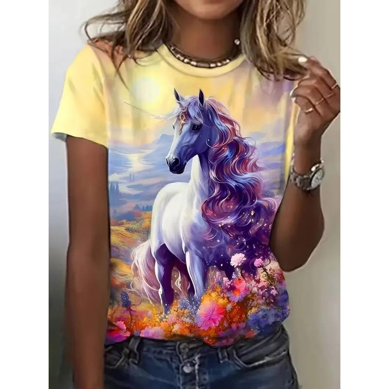 3D Printed Insect Summer Fashion Women's T-shirt Breathable and Trendy Versatile