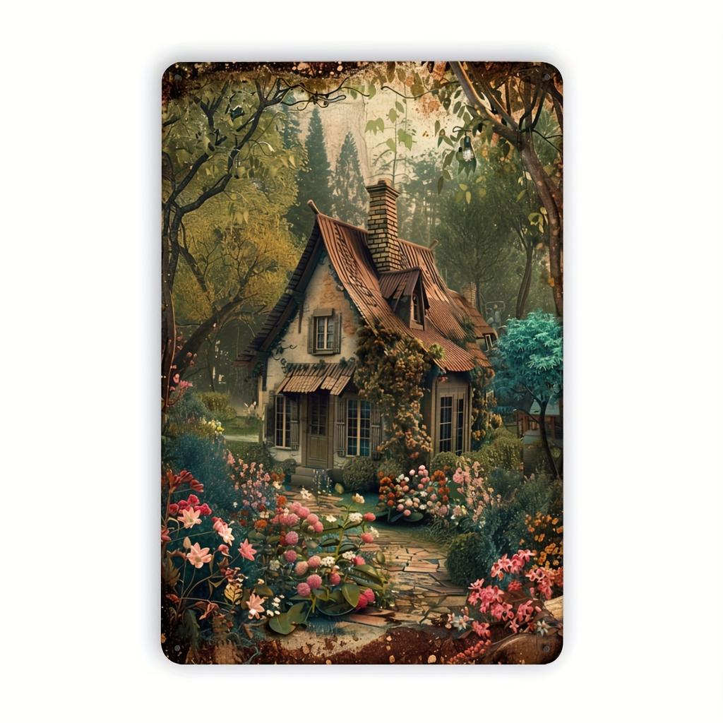 2D Vintage Iron Metal Tin Sign with Protective Coating and Universal Design Perfect for Home Office or Commercial Space