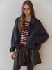 Maxza Shirt Collar Handmade Zip-Up Jacket
