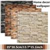 35*38.5cm 3D Wall Sticker Self Adhesive Panel Living Room Background Brick Waterproof Wallpapers Mural Bedroom DIY Decorative