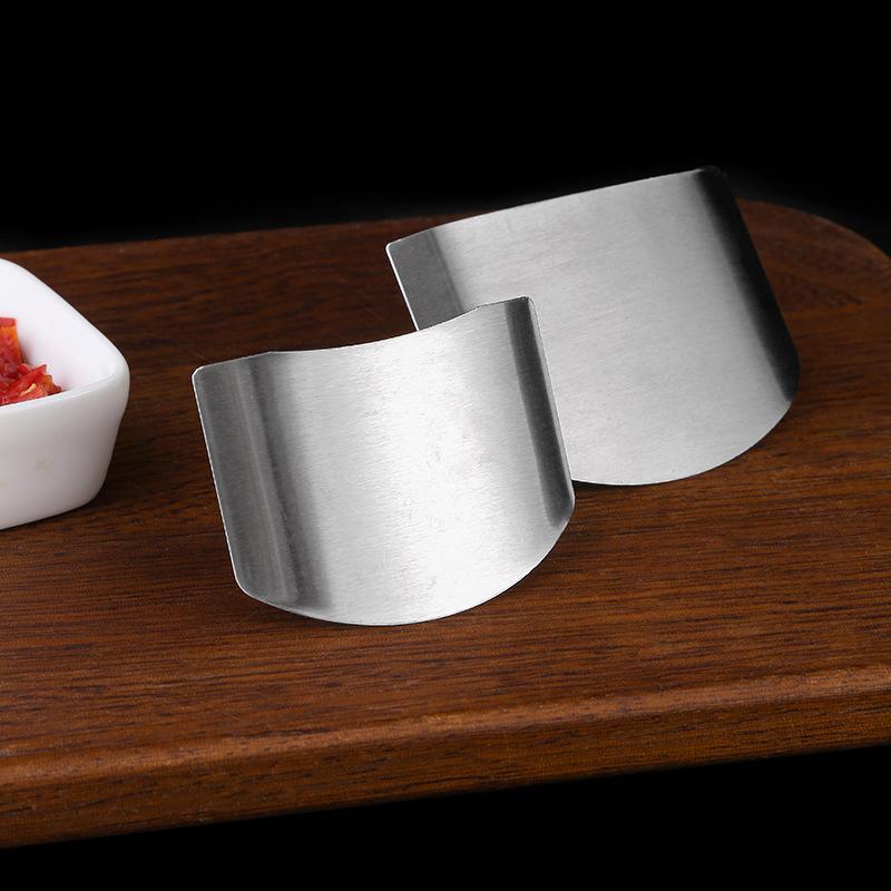 Stainless Steel Finger Guard Rustproof Anti-Cut Vegetable Slicing Protector for Kitchen Culinary Enthusiasts Beginners