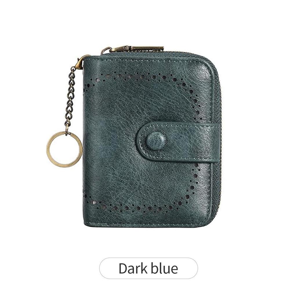New Anti-theft Brush Women's Wallet Hollow Short Organ Card Bag Retro Large-capacity Wallet