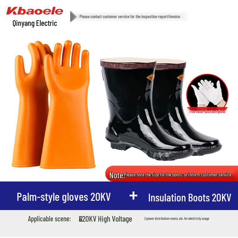 Hochspannungs-Elektriker-Isolierhandschuhe 380V-35kV Elektrisch isolierendes Gummi