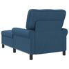 Blue Lounge Chaise Longue with Cushions 91 X 157 X 91 Cm Fabric