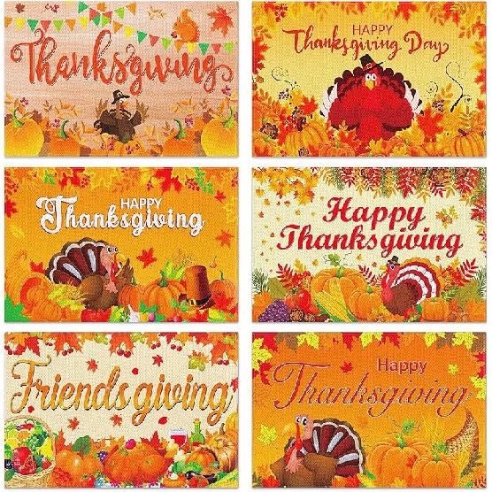 Red Love Valentine's Day Placemats Set of 6, Love Heart Seasonal Farmhouse 12 x 18 Inch Anniversary Wedding Holiday Table Mats for Dining Table Party