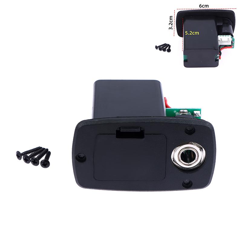 DIY Accessories 9V Battery Case Holder Cover Box Black for Acoustic Guitar Bass Pickup Essential Guitar Parts Set