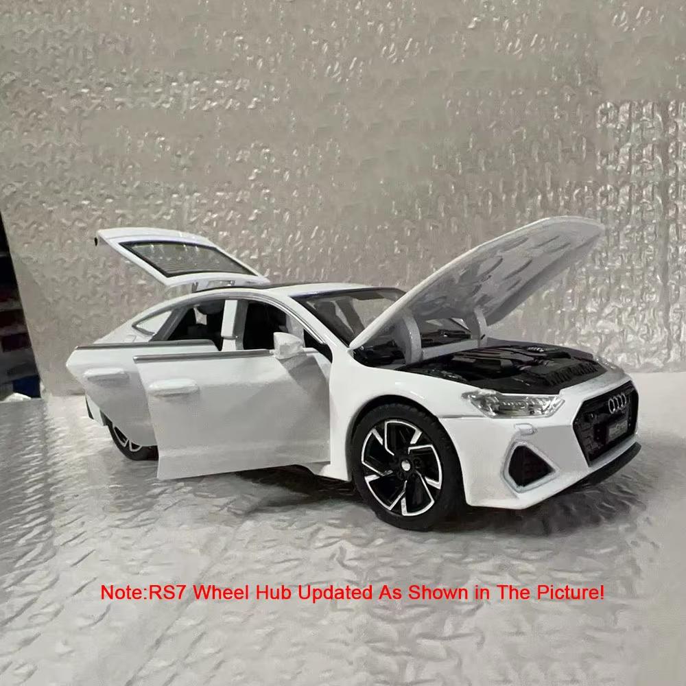 1:32 Scale R8V10 PLUS RS7 Car Model Toy Model Alloy Diecast Light Sound Pull Back Miniature Vehicles Models Birthday Presents