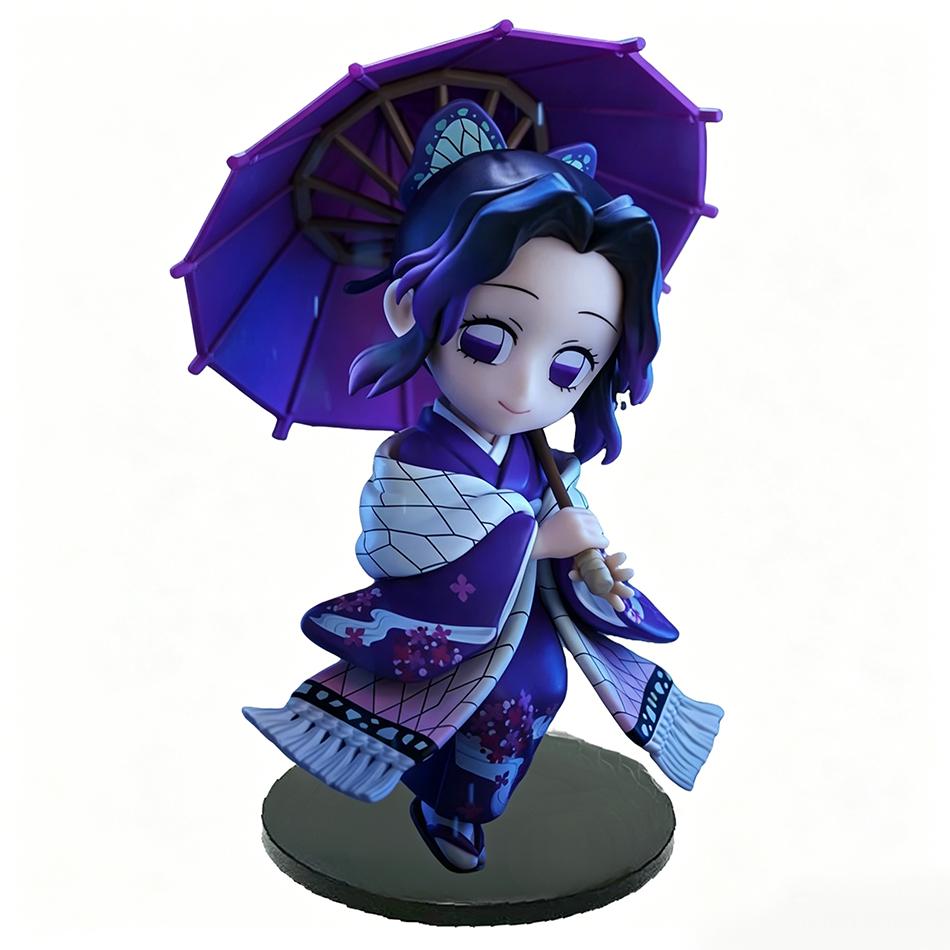 Anime Demon Slayer Kimetsu no Yaiba Figura 15cm Kochou Shinobu Kanroji Mitsuri Serie Pioggia di Prugne Modello d'Azione Giocattolo Regalo
