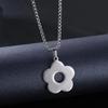 Stainless Steel Material Flower Pendant Necklace Jewelry Birthday Gift for Girls
