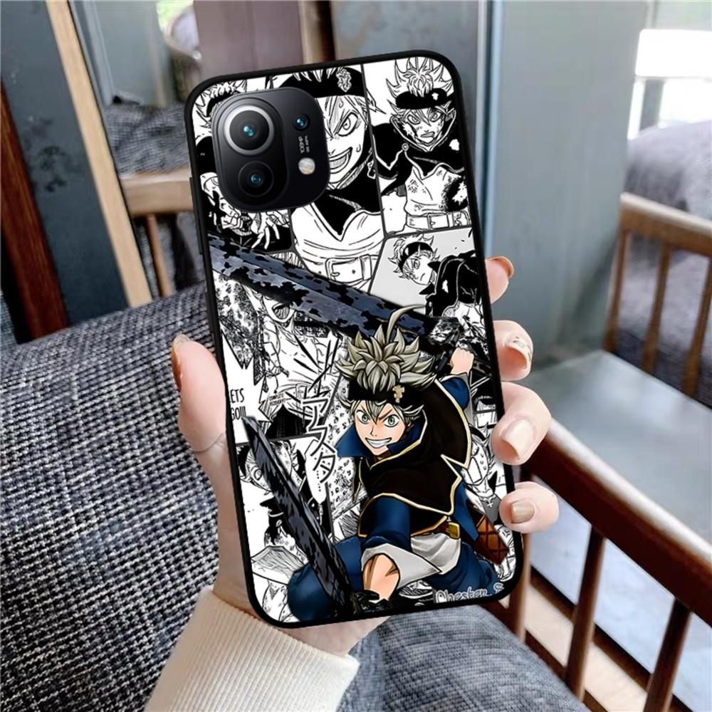 Black Clover Phone Case For Xiaomi Mi 5X 8 9 10 11 12 Lite Pro 10T PocoX3pro PocoM3 Note 10 Pro Lite