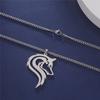 Viking Ancient Fenrir Wolf Necklace Stainless Steel Wolves Animal Pendant Neck Chain Men Women Amulet Tribal Jewelry Gift