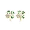 Silver Needle Korean Version Elegant Black and White Plaid Earrings