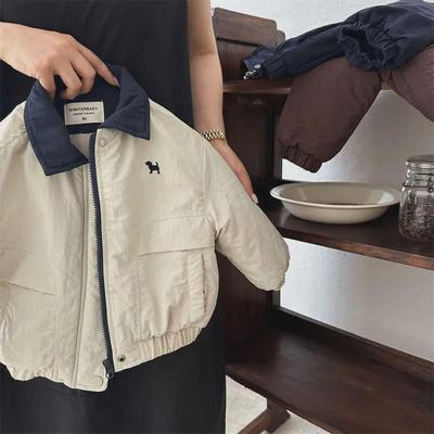 Kinder Cartoon Welpen Baseball Jacke: Trendige Baumwoll-Reversmäntel für Jungen und Mädchen - Herbst/Winter-Kollektion