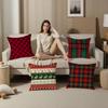 Christmas Plaid Pillow Case Sofa Living Room Bedroom Double-Sided Printing Square Cushion Nap Time Pillow Case