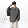 Men's Trendy Hong Kong Style Button Sweater - Spring/Autumn Knitwear, Long Sleeve Versatile Top