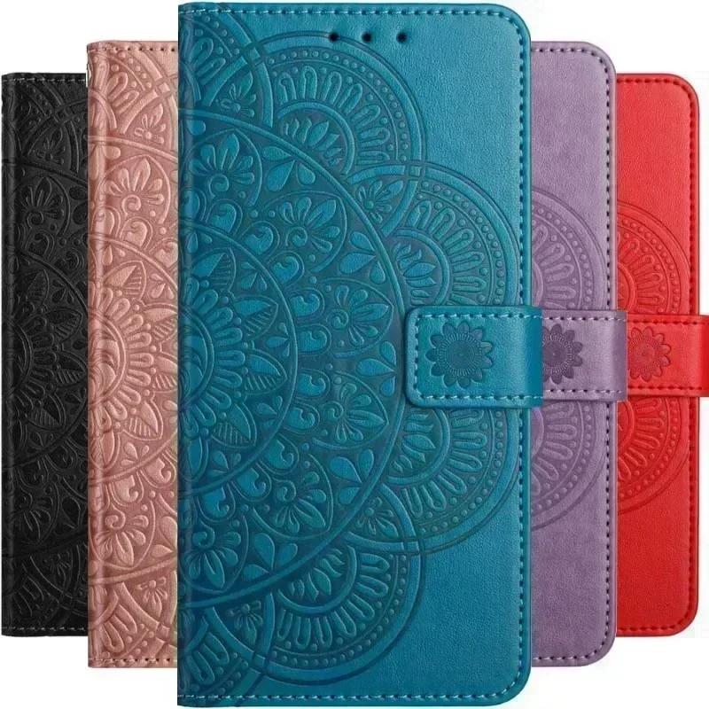 Cute Flower Phone Case For Huawei Enjoy 8 P Smart 2021 2020 Z Y5 Y6S Y6 2018 Y7 2019 Y7A Y5P Y6P Wallet Card Slots Protect Cover