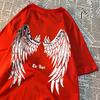 The Angel Unfolded Wings T-Shirt Männer Frauen Muster T-Shirt Kleidung Sommer Baumwolle Kurzarm Shirt Vintage O-Ausschnitt T-Shirt Paar