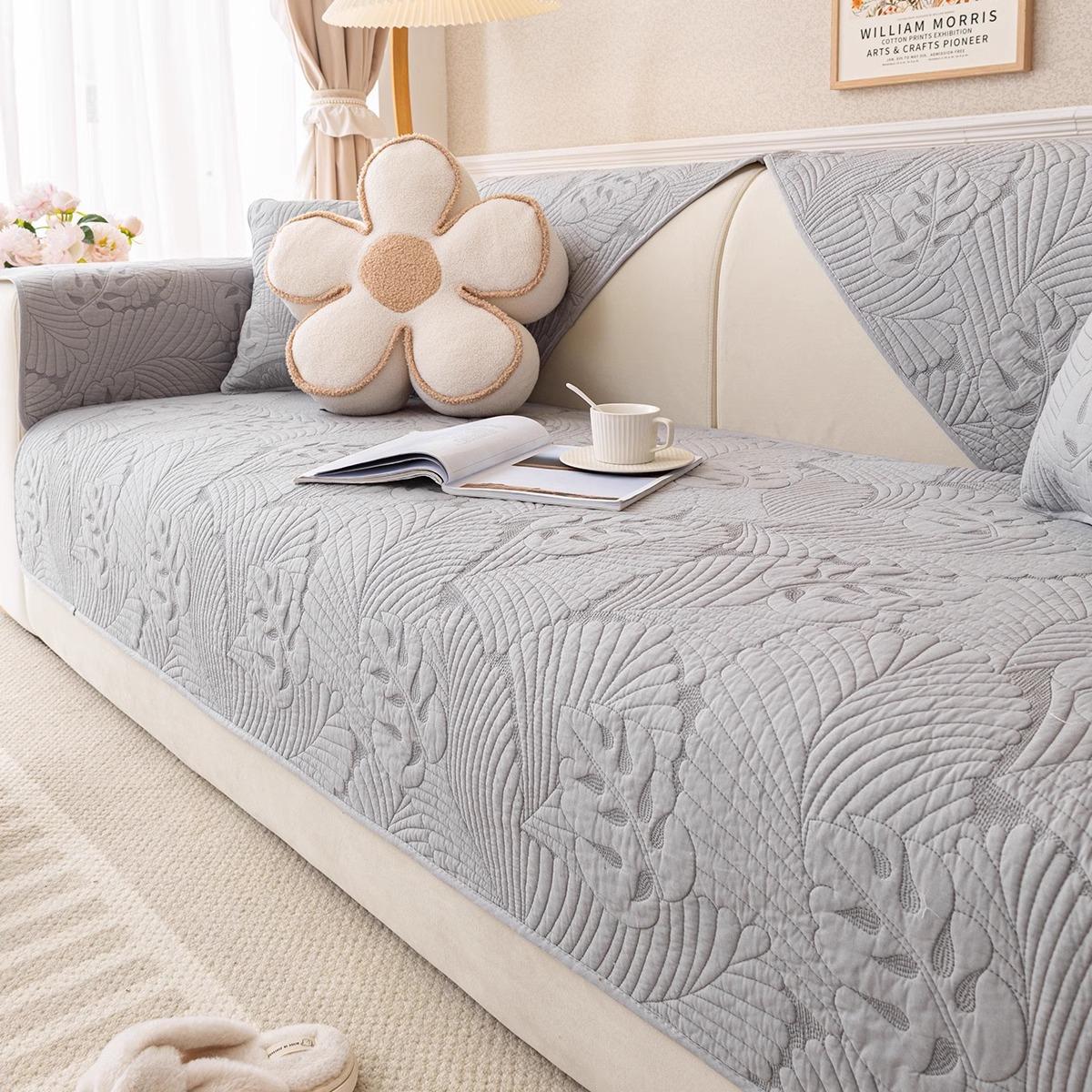 

Sofa cushion 2025 new French pastoral style four-season universal non-slip straight row seat cushion advanced leather sofa 45 * 45cm Pillow Cover