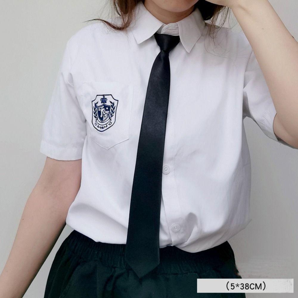 Clip On Uniform Black Tie Unisex Lazy Neck Ties New Suit Zipper Neckties  Women