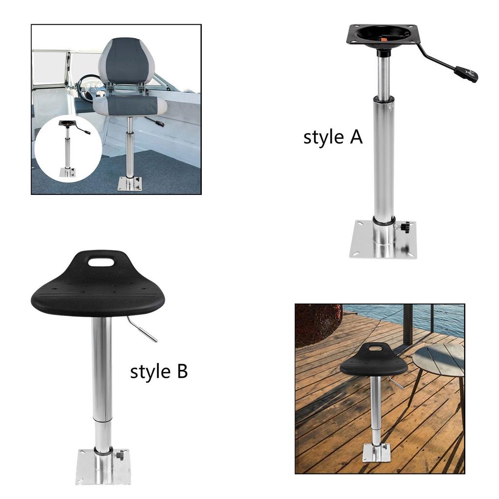 Boat Seat Pedestal Mount, Marine Chair Base, Heavy Duty Manual Sturdy for Most Boat Seat Mount,