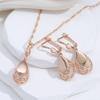 Kinel Rose Gold Pendant Earrings Women's Vintage Drop Earrings