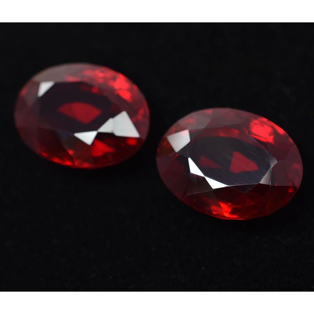 60 Ct NATURAL Bloody RED Ruby A+CERTIFIED Oval Loose Gemstone Pair 20x15 mm Size YY-987