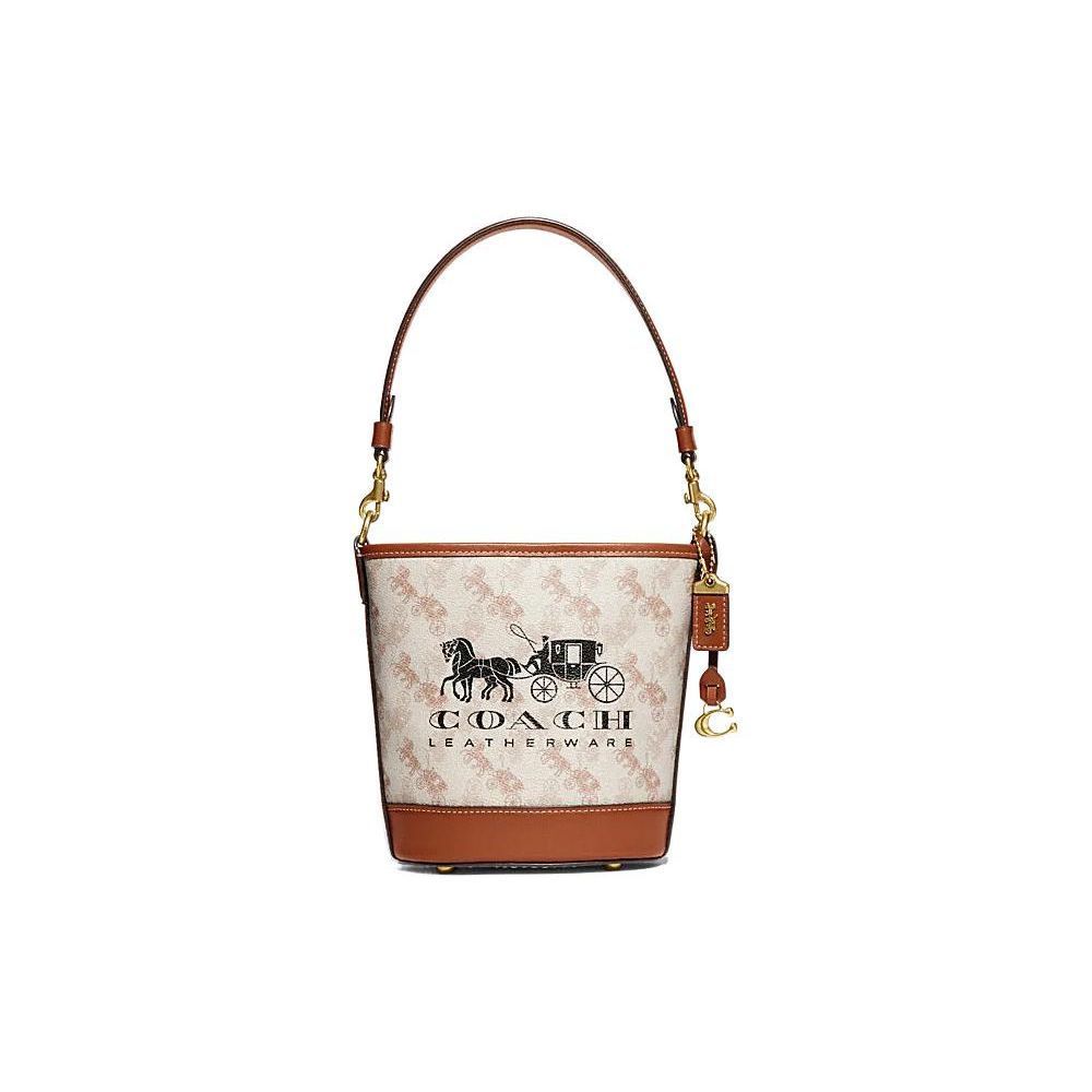 

Coach Dakotah 16 Letter Horse And Carriage Logo Print Open Tote Bag Women Tote Bag White Brown CJ828-B4TXF Basic Set (Bag+Dust Bag)