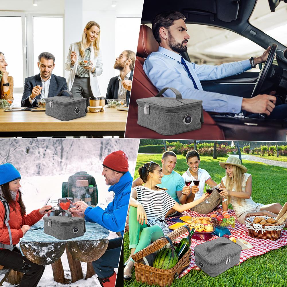 USB Rechargeable Food Heater Warmer Portable Electric Lunch Bag Portable Lunch Warmer Reusable Insulated Lunch Bag for Women Men
