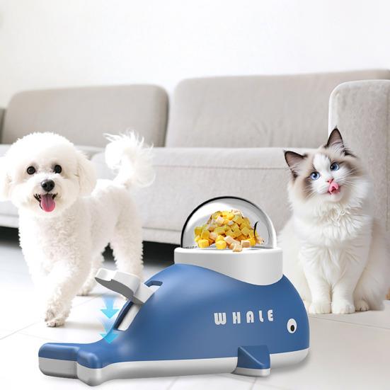 Interactive Dog Treat Dispenser Cats Puzzle Feeder Whale Design Fun Slow Feeding Pet Treat Dispenser Toy for Dogs And Cats Healthy Eating