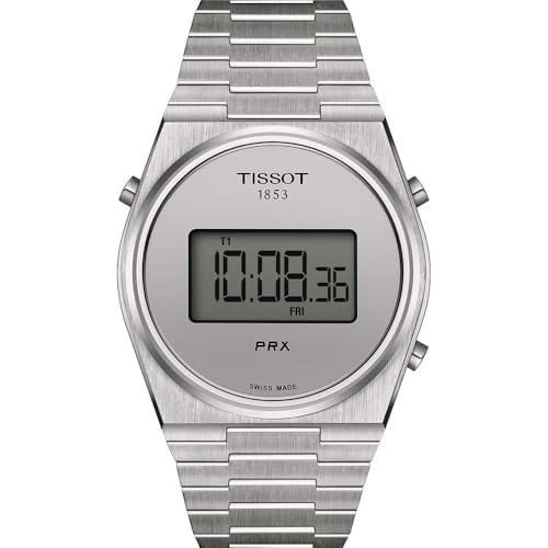 

Унісекс цифровий годинник TISSOT PRX зі сріблястим циферблатом та браслетом, модель T1374631103000 [Офіційний імпорт]