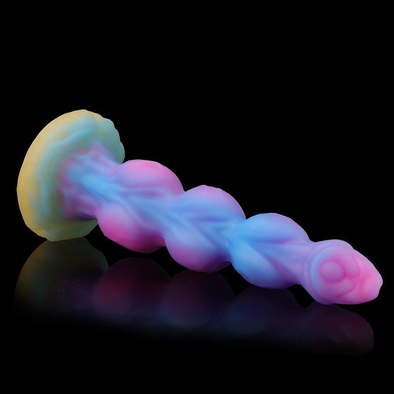 Huge Anal Dildos Realistic Dog Dick Luminous Animal Penis 3 Balls Anal Plug Silicone Butt Plug for Women Vaginal Masturbation