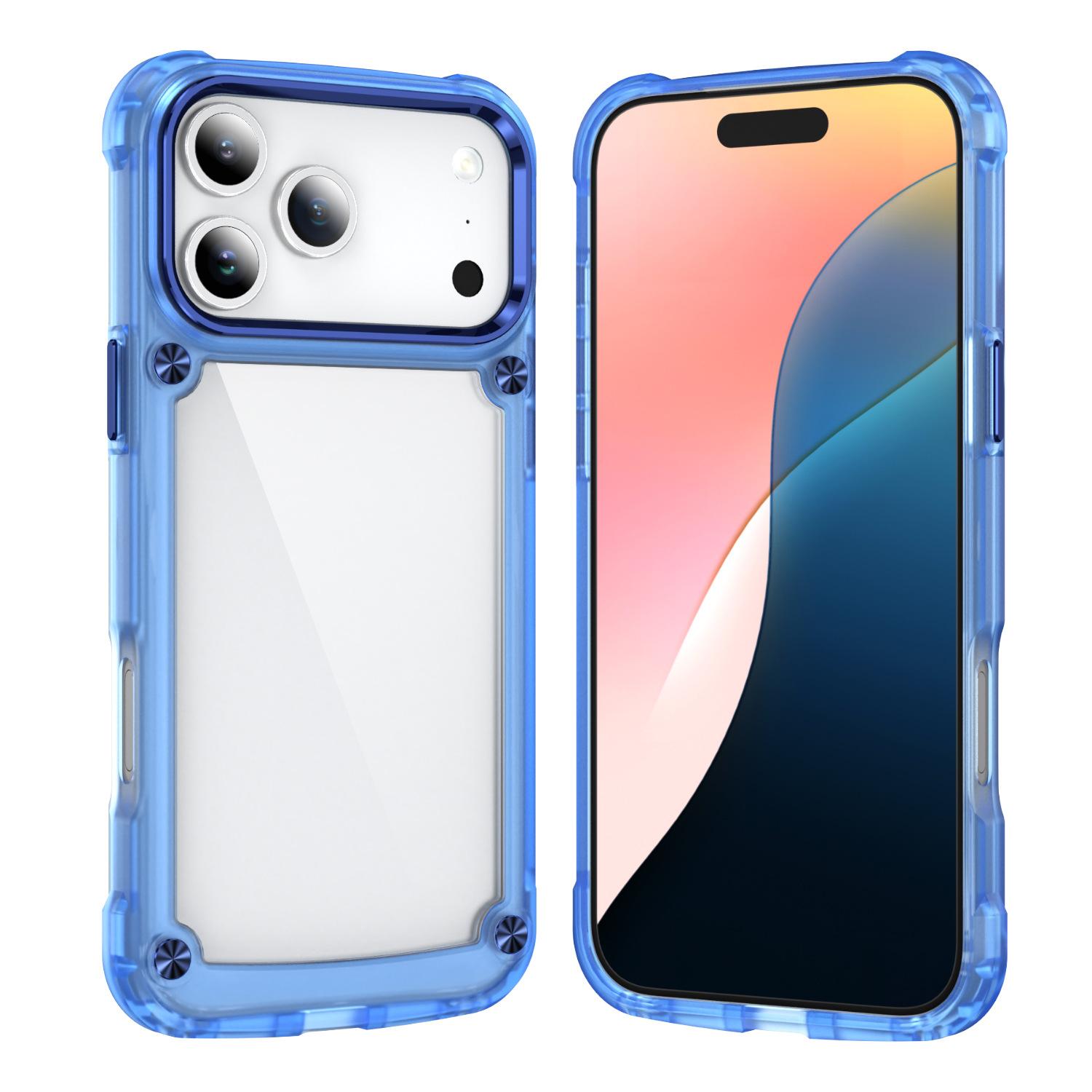 

Mobile Phone Case for Apple 16ins Style Simple TPU Transparent Shell PC Soft Edge Hard Shell for IPhone17pm Mobile Phone Case For iPhone 17