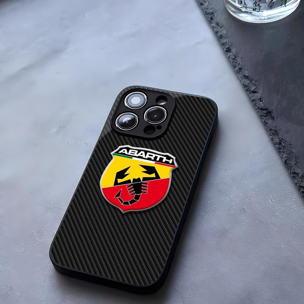 A-ABARTHEs Italy Car Phone Case Tempered Glass For IPhone 17 13 14 16 12 15 11 Pro Max Plus Mini X XR SE2020 Coque