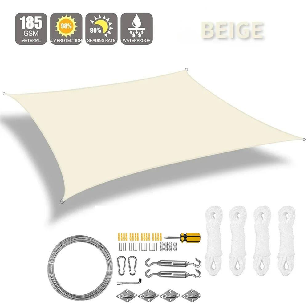 

УФ-блок водостойкий тент парус солнцезащитный навес бассейн прямоугольник квадратный тент затенение для сада патио задний двор автомобиль 4mx5m