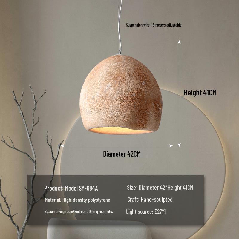 Wabi-Sabi Zen Pendant Light: Retro & Artistic Design for Restaurants, Living Rooms, and Bedrooms