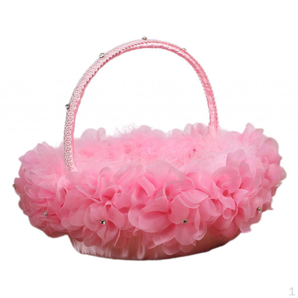 

Корзина Цветочница Корзины Кружева Свадебное перо розовый