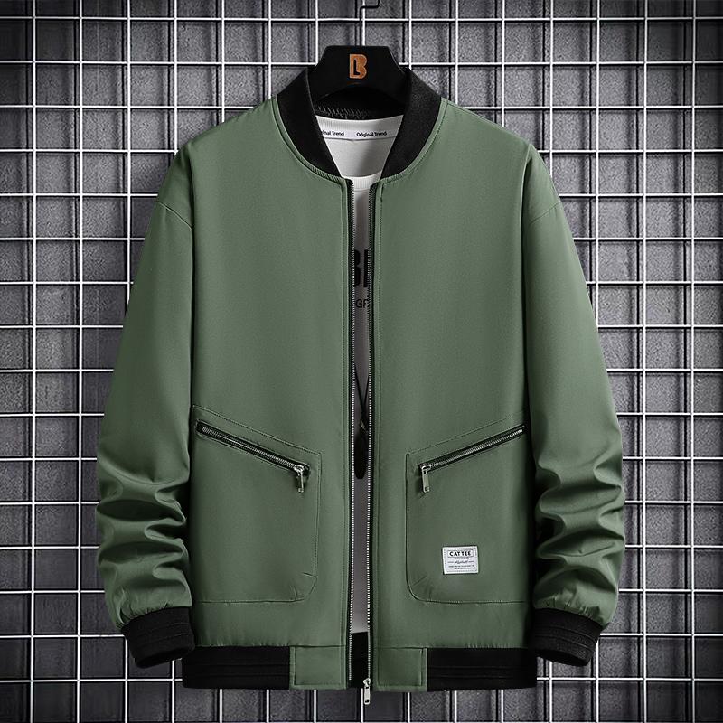Plus Size Men Jacket Bomber Jacket Zipper Coat Man Autumn Outerwear Coat