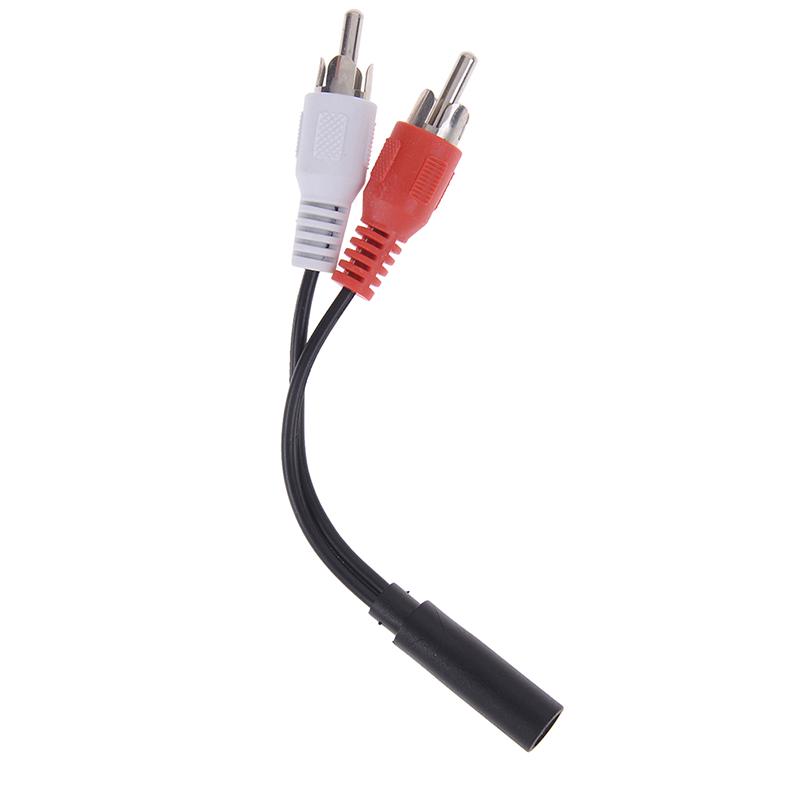 2 In 1 Audio Cable 3.5mm To 2 RC Double Lotus Head Audio Adapter Cable Av Cable