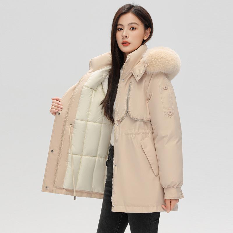 Fashion Big Fur Collar Down Cotton-padded Clothes Women's Short Winter Clothes New Small Tooling Thickened Pie Overcome Cotton-padded Jacket