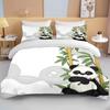 10 sizes CutePanda Bedding 3 Piece Set king size double bed bedding set microfiber or polyester duvet cover set  bedroom bed set