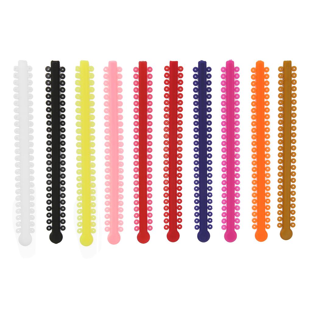 20 Strips Orthodontic Ligature Tie PU Elastic Multi Color Orthodontic Ligature Ring Accessory