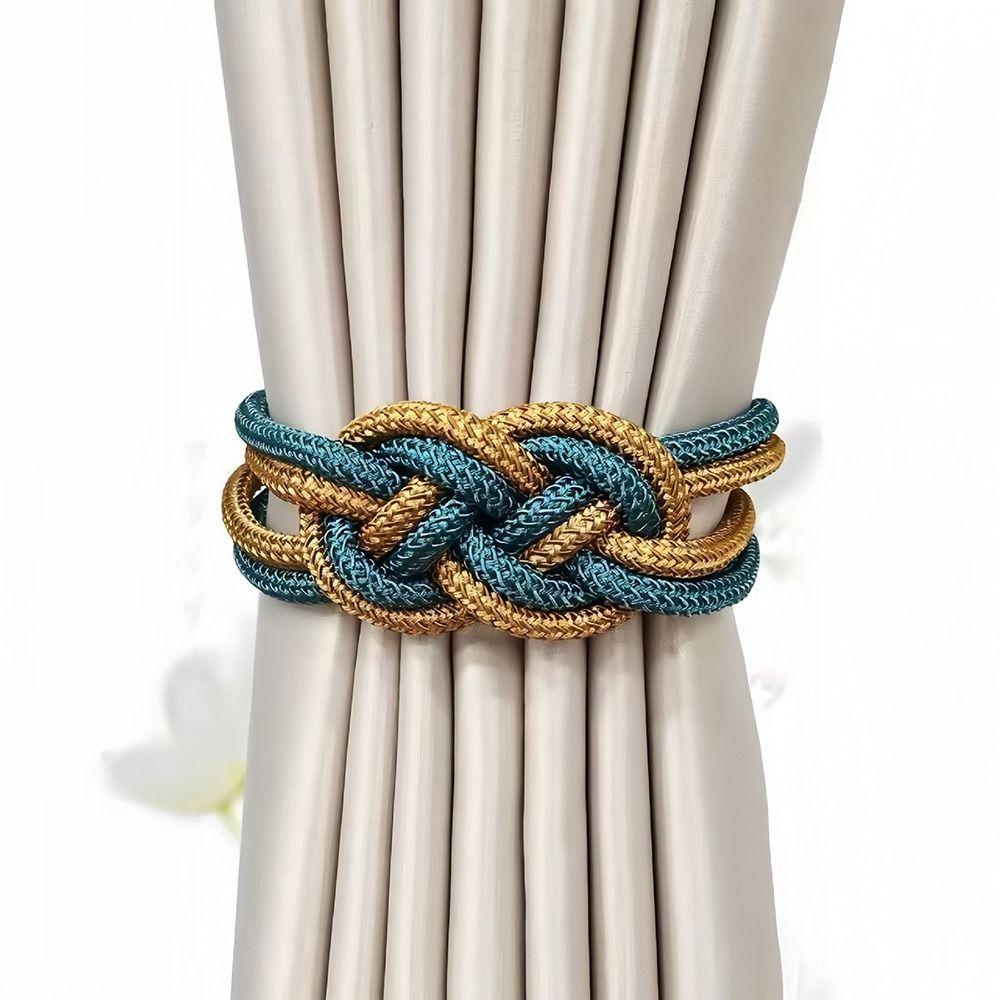 1pc Punch-free Curtain Tiebacks Chinese Knot Holdbacks New Curtain Holders Home Decor