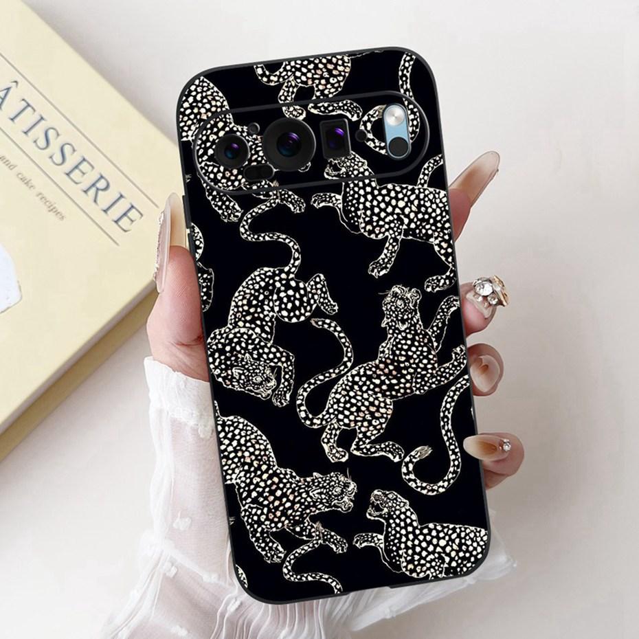 Fashion Painting Phone Case For Google Pixel 9 Pro 9A Black Silicone Soft Cover For Google Pixel9 9A 9Pro Cases Bumpers