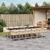 VidaXL 13-Piece Garden Dining Set with Cushions, Table and Folding Back Chairs, Outdoor Patio Furniture 3211306